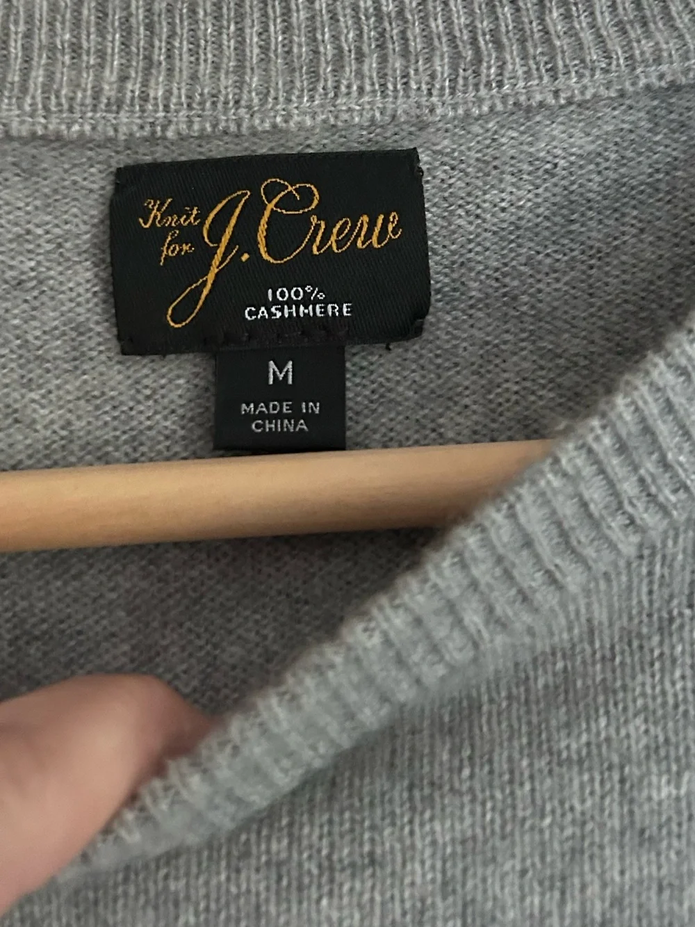 J. Crew Men’s Sz Medium Crewneck Cashmere Sweater Grey Knit Preppy Soft